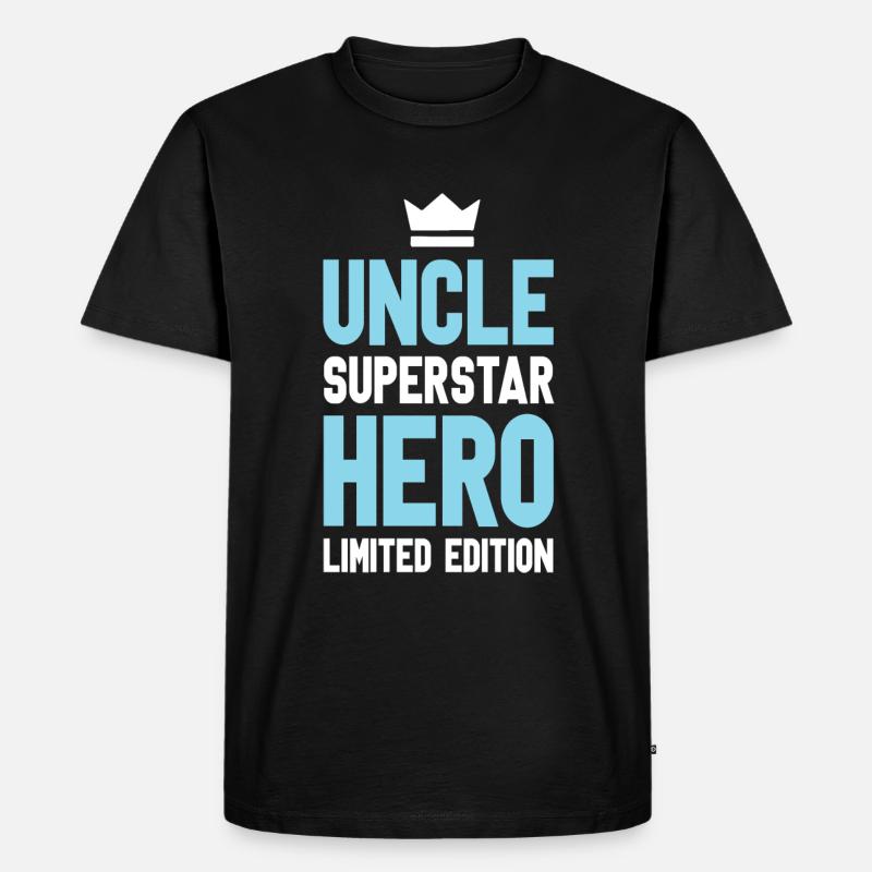 Onkel Limited Edition Spruch - Männer Premium Bio T-Shirt - Schwarz