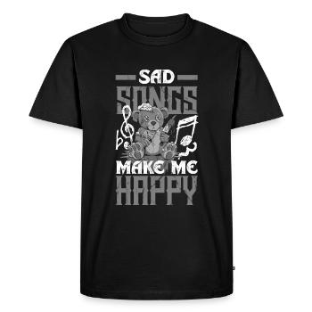 Emoticon Sad Songs Make Me Happy Emocore Esthétique - T-shirt Premium bio Homme - noir - Devant - Nico (187cm)