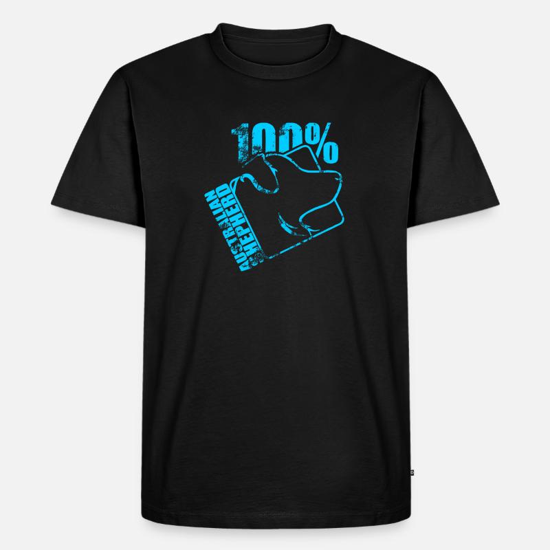 AUSTRALIAN SHEPHERD 100 - Männer Premium Bio T-Shirt - Schwarz