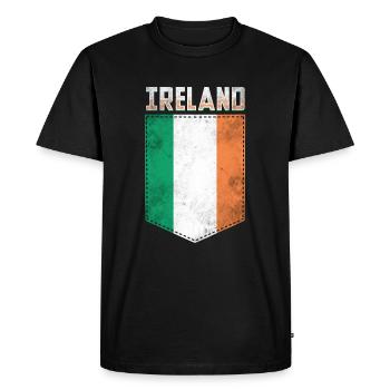 Irlande Drapeau Irlandais - T-shirt Premium bio Homme - noir - Devant - Nico (187cm)