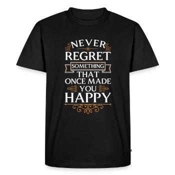 Happy Motivation Bonheur Joie de vivre - T-shirt Premium bio Homme - noir - Devant - Nico (187cm)