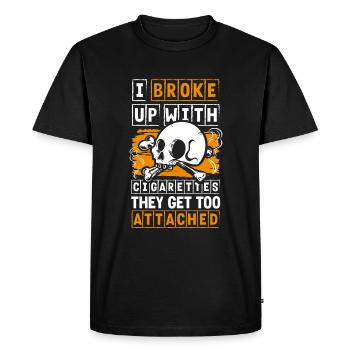 Tabagisme santé non-fumeur - T-shirt Premium bio Homme - noir - Devant - Nico (187cm)