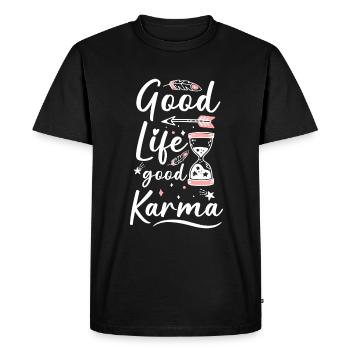 Attitude spirituelle Motivation - T-shirt Premium bio Homme - noir - Devant - Nico (187cm)