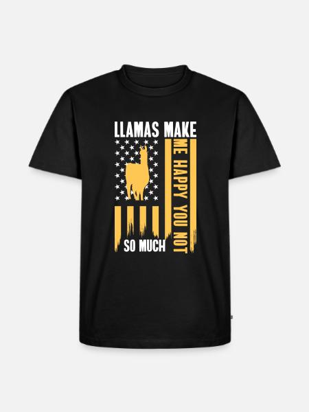 Kamel Nutztier Wolle - Männer Premium Bio T-Shirt - Schwarz
