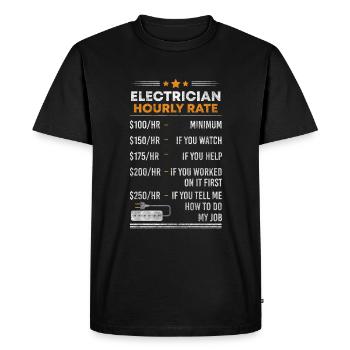 Electricity Craft Voltage Lightning - Men's Premium Organic T-Shirt - black - Front - Nico (187cm)
