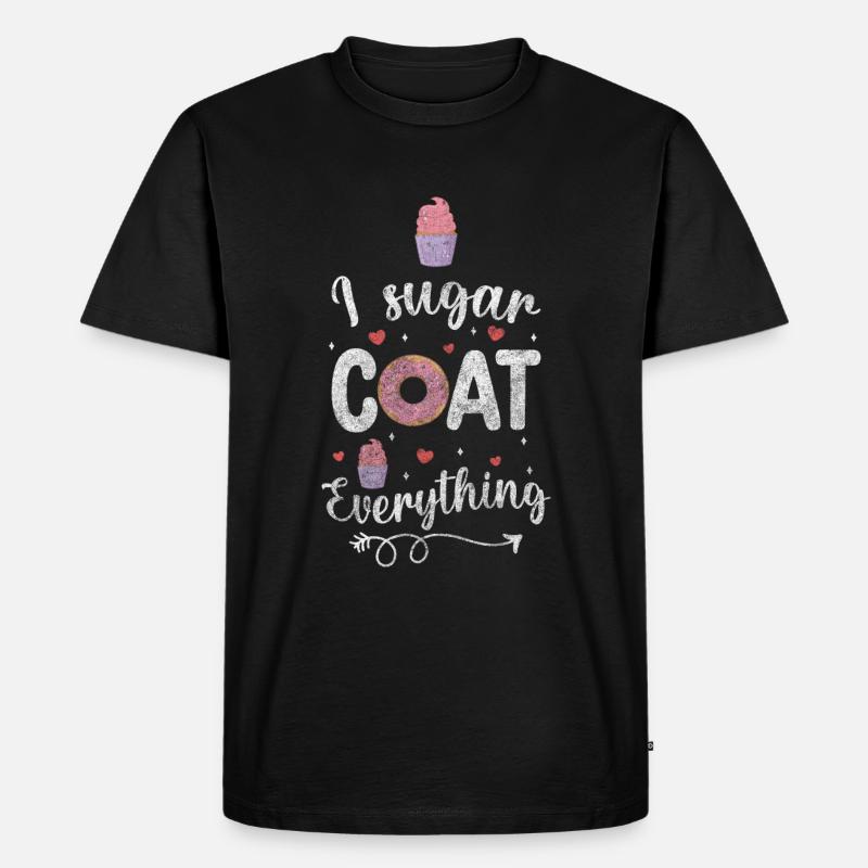 Bäckerei Lecker - Männer Premium Bio T-Shirt - Schwarz