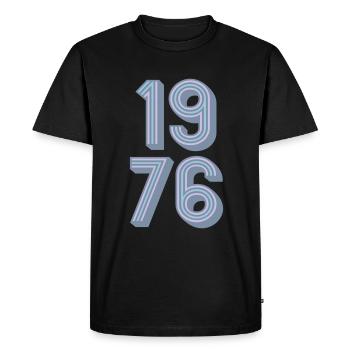 1976 Year of birth | Colors changeable - Men's Premium Organic T-Shirt - black - Front - Nico (187cm)