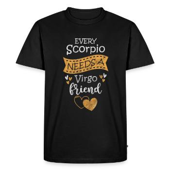 Astrologie du zodiaque - T-shirt Premium bio Homme - noir - Devant - Nico (187cm)
