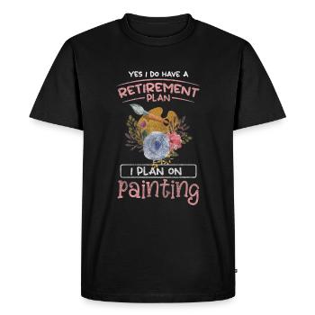 Peintre Artisan Toile de chantier - T-shirt Premium bio Homme - noir - Devant - Nico (187cm)