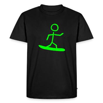 surffer surf surfer surf - T-shirt Premium bio Homme - noir - Devant - Nico (187cm)