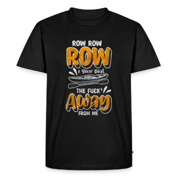 Club de barreur d’aviron - T-shirt Premium bio Homme - noir - Devant - Nico (187cm)