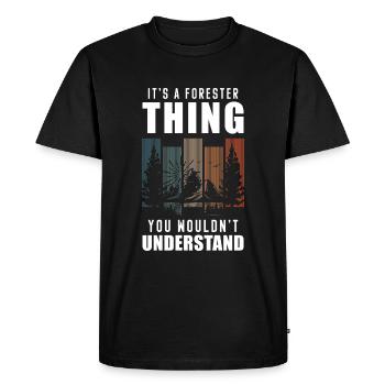 Forest Wild Forest Nature Conservation - Men's Premium Organic T-Shirt - black - Front - Nico (187cm)