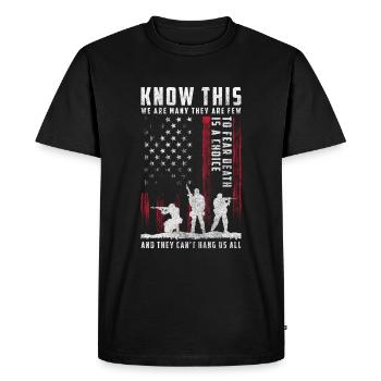 War Flag Freedom America - Men's Premium Organic T-Shirt - black - Front - Nico (187cm)