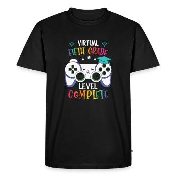 Virtual fifth grade level complete bye 5th class - Men's Premium Organic T-Shirt - black - Front - Nico (187cm)