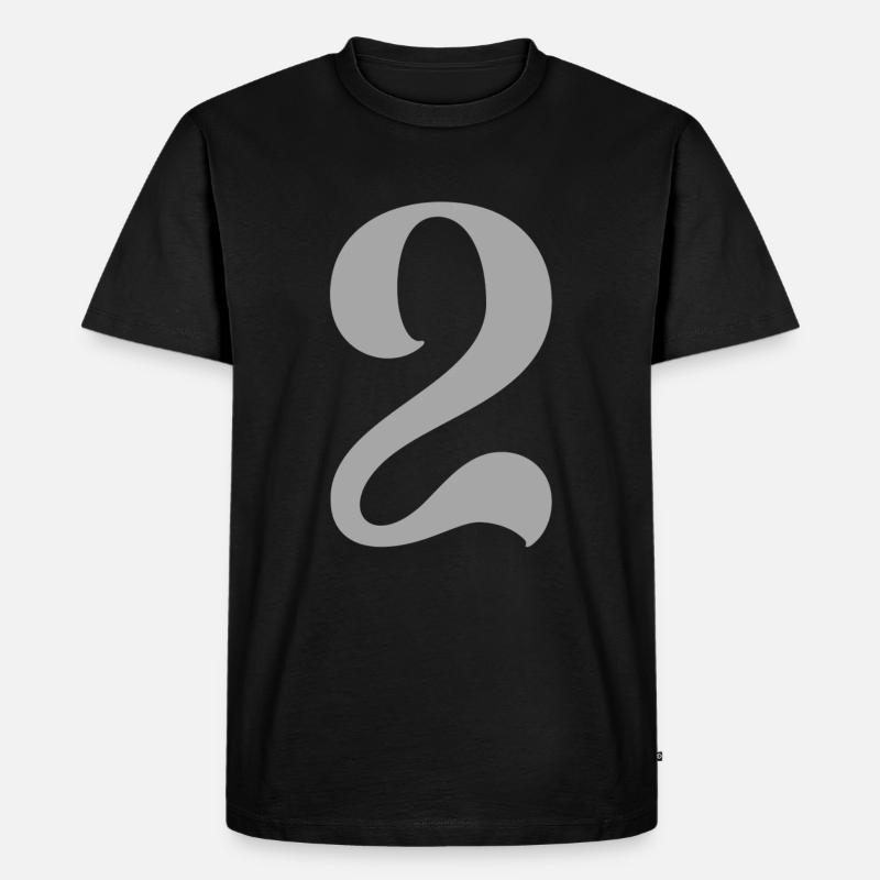 2 - Männer Premium Bio T-Shirt - Schwarz