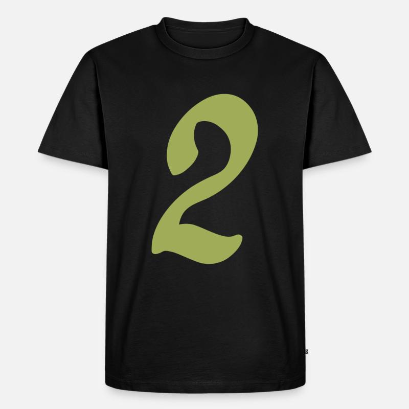 2 - Männer Premium Bio T-Shirt - Schwarz