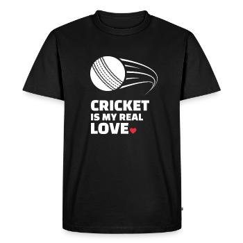 I love cricket for all cricketers - Men's Premium Organic T-Shirt - black - Front - Nico (187cm)