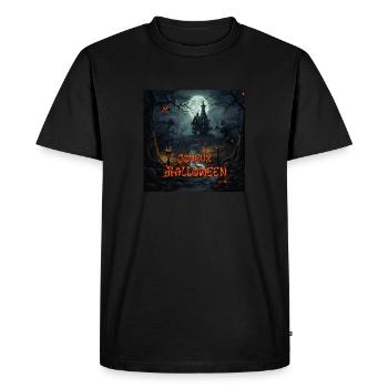 Joyeux halloween - T-shirt Premium bio Homme - noir - Devant - Nico (187cm)