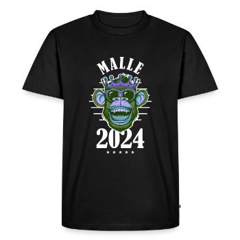 Malle 2024 Party Monkey Mallorca - Men's Premium Organic T-Shirt - black - Front - Nico (187cm)