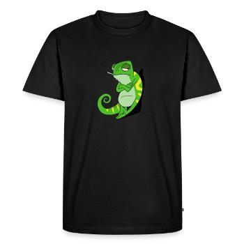 Pasota chameleon - Men's Premium Organic T-Shirt - black - Front - Nico (187cm)
