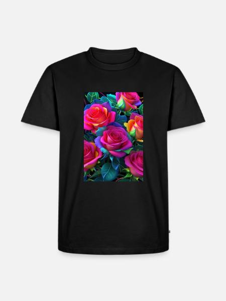 Floral 145 - Men's Premium Organic T-Shirt - black