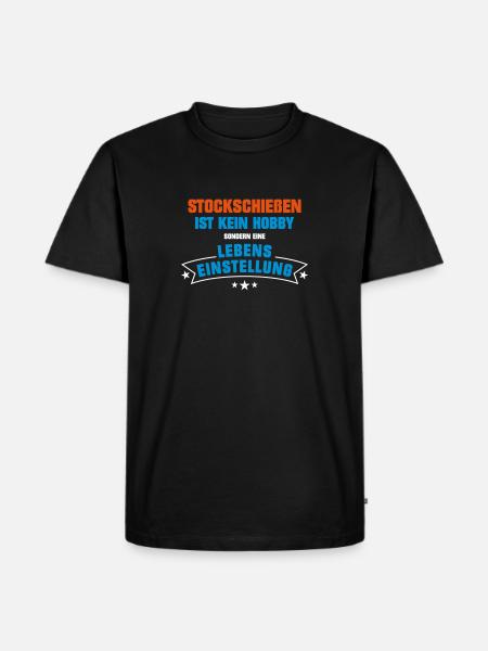 Stockschießen Sportart - Männer Premium Bio T-Shirt - Schwarz