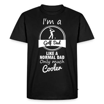 père de papa de golf - T-shirt Premium bio Homme - noir - Devant - Nico (187cm)