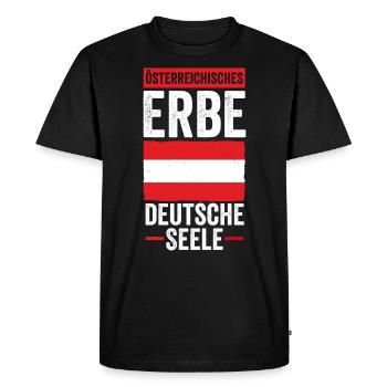 Austrians Austria - Men's Premium Organic T-Shirt - black - Front - Nico (187cm)