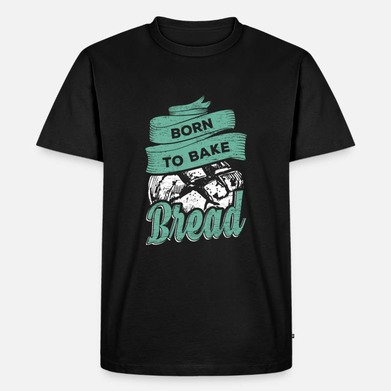 Backen Brot Bäcker - Männer Premium Bio T-Shirt - Schwarz