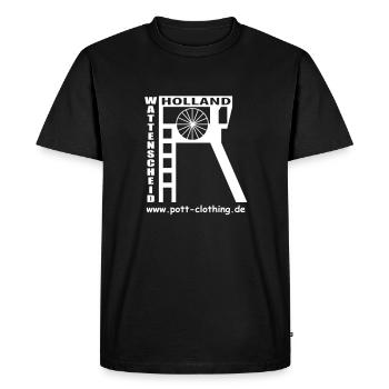 Zeche Hollande (Wattenscheid) - T-shirt Premium bio Homme - noir - Devant - Nico (187cm)
