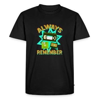 Neunziger style rétro cassette VHS Diskette Geschenk - T-shirt Premium bio Homme - noir - Devant - Nico (187cm)