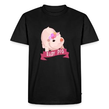 Porcelet - T-shirt Premium bio Homme - noir - Devant - Nico (187cm)