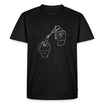 Vernis à ongles féministe féministe - T-shirt Premium bio Homme - noir - Devant - Nico (187cm)