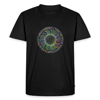 Moire Mandala Twist - T-shirt Premium bio Homme - noir - Devant - Nico (187cm)