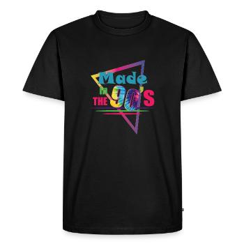 Proverbes des années 1990 Idée cadeau des années 90 - T-shirt Premium bio Homme - noir - Devant - Nico (187cm)
