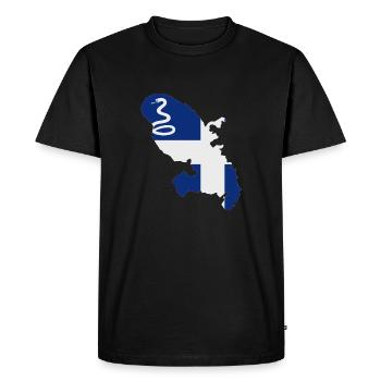 Carte de la martinique - T-shirt Premium bio Homme - noir - Devant - Nico (187cm)
