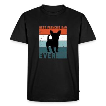 Best frenchie dad ever french bulldog lover - Men's Premium Organic T-Shirt - black - Front - Nico (187cm)