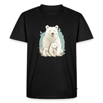 Maman ours - T-shirt Premium bio Homme - noir - Devant - Nico (187cm)