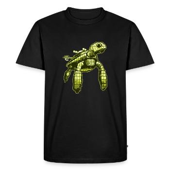 Jeu vidéo 8 Bit Turtle - T-shirt Premium bio Homme - noir - Devant - Nico (187cm)