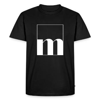 Lettre alphabet m - T-shirt Premium bio Homme - noir - Devant - Nico (187cm)