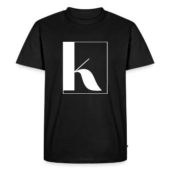Letter alphabet k - Men's Premium Organic T-Shirt - black - Front - Nico (187cm)