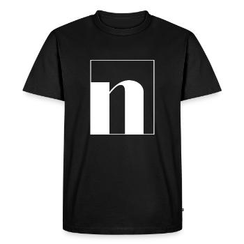 Lettre alphabet n - T-shirt Premium bio Homme - noir - Devant - Nico (187cm)