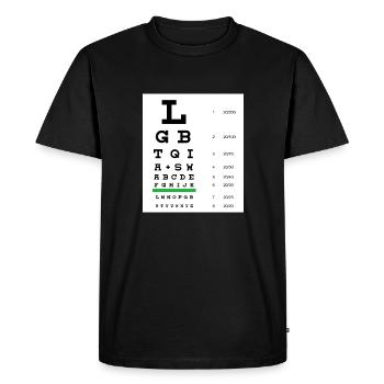 Tableau oculaire LGBTQIA+ - T-shirt Premium bio Homme - noir - Devant - Nico (187cm)