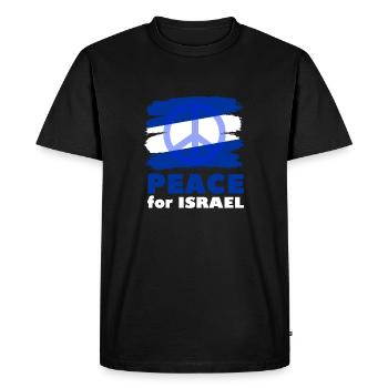 Peace for Israel Peace Gaza Middle East War - Men's Premium Organic T-Shirt - black - Front - Nico (187cm)