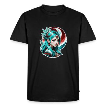 princesse indienne - aztek - T-shirt Premium bio Homme - noir - Devant - Nico (187cm)