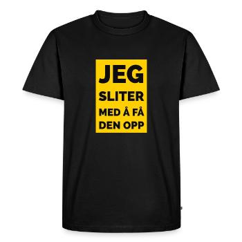 J'ai du mal à le relever - T-shirt Premium bio Homme - noir - Devant - Nico (187cm)