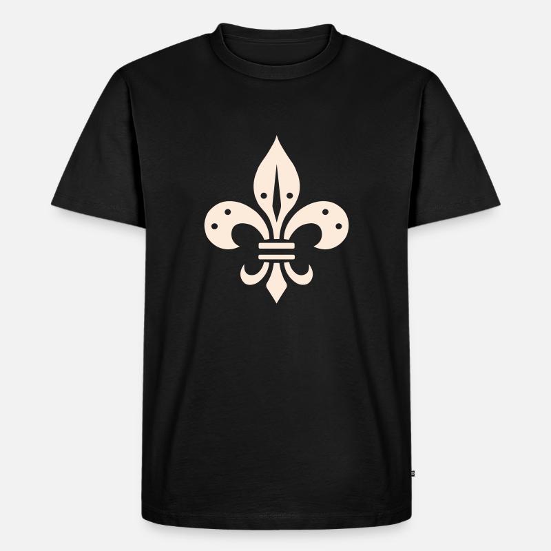Fleur de lis Design - Männer Premium Bio T-Shirt - Schwarz