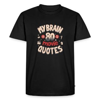 Full of movie quotes - Men's Premium Organic T-Shirt - black - Front - Nico (187cm)