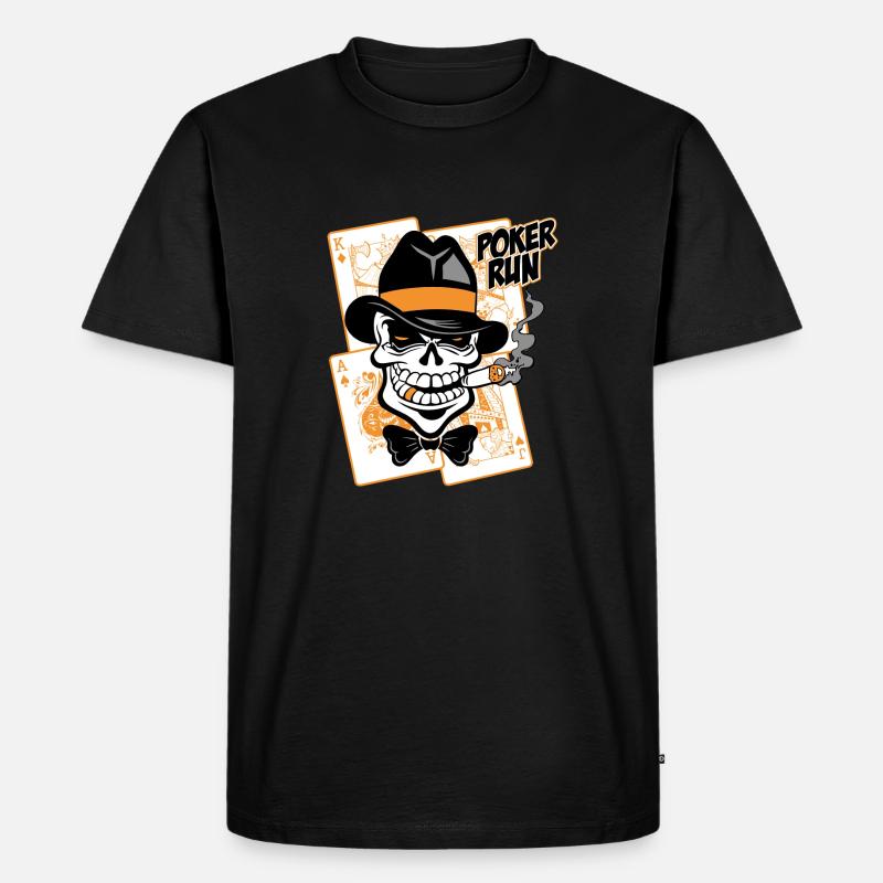 poker run - Männer Premium Bio T-Shirt - Schwarz