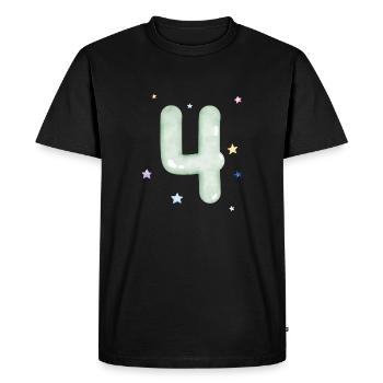 4e anniversaire watercolor étoile - T-shirt Premium bio Homme - noir - Devant - Nico (187cm)